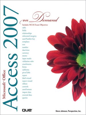 cover image of Microsoft Office Access 2007 On Demand